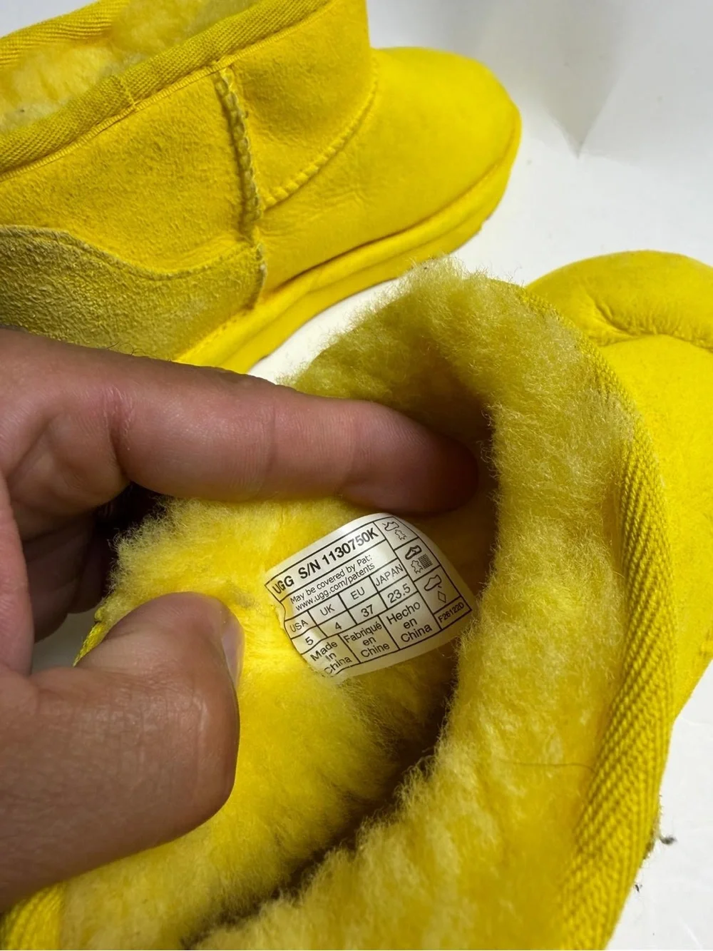UGG bright yellow
